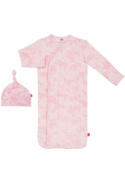 Magnetic Doeskin Gown Set - Pink