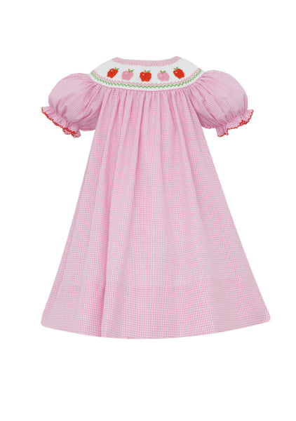 Anavini - Pink & Red Apples Gingham S/S