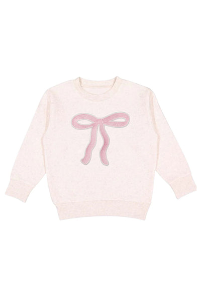 Sweet Wink - Natural Coquette Bow Patch Sweatshirt