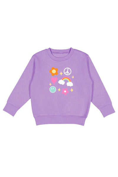 Sweet Wink - Lavender Happy Doodle Sweatshirt