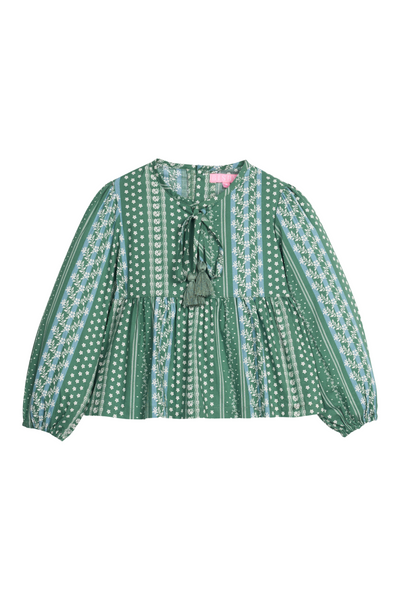 Bisby - Forest Floral Stripe Riviera Top