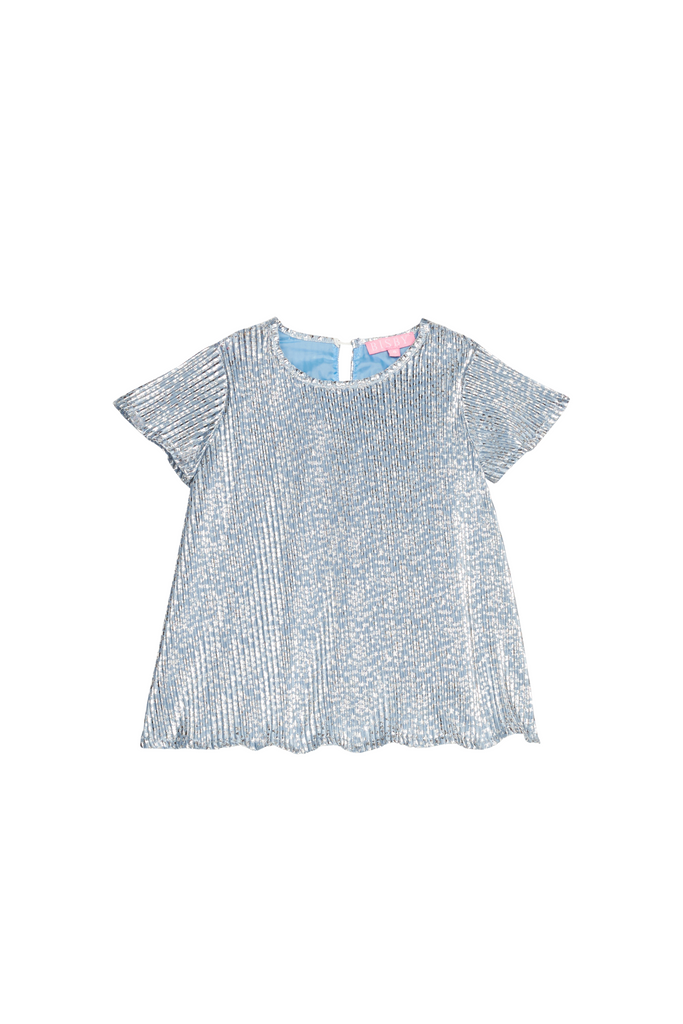 Crinkle Top - Blue Crinkle Stars
