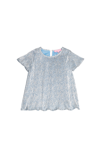 Crinkle Top - Blue Crinkle Stars