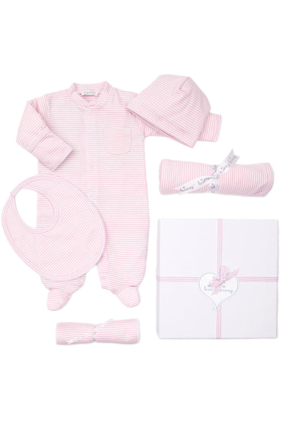 Kissy Kissy - Pink Simple Stripe 5PC Gift Set with Gift Box