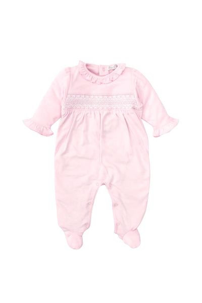 Kissy Kissy - Charmed Smocked Pink Footie