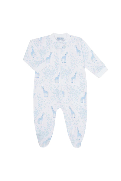 Nellapima - Blue Giraffe Print Zipper Footie