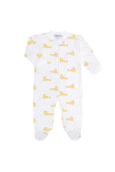 Nellapima - Blue Ducks Print Zipper Footie