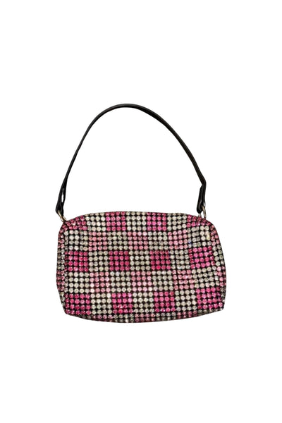 Bari Lynn - Fully Crystallized Checkered Handbag