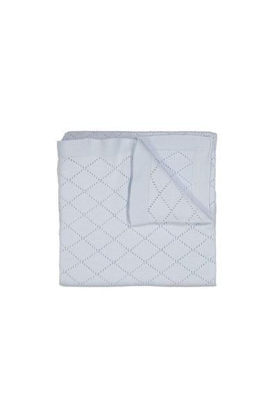 Feltman Brothers - Light Blue Diamond Pointelle Blanket