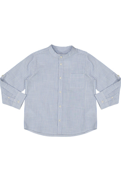 Long Sleeve Blue Mao Shirt