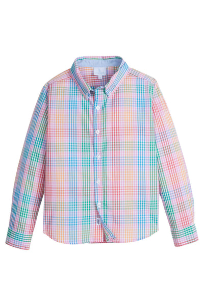 Little English - Button Down Shirt Preppy Plaid