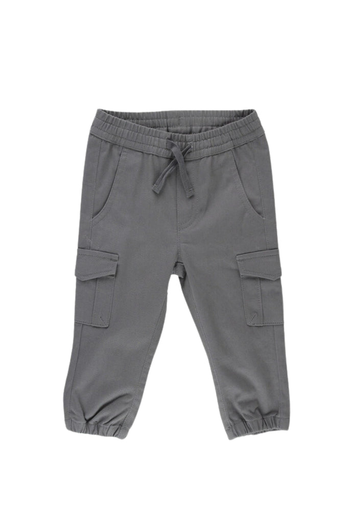 Smoke Gray Slim Cargo Joggers