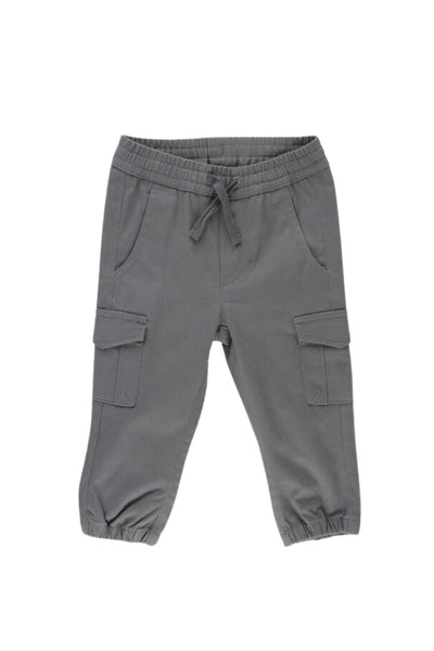 Smoke Gray Slim Cargo Joggers