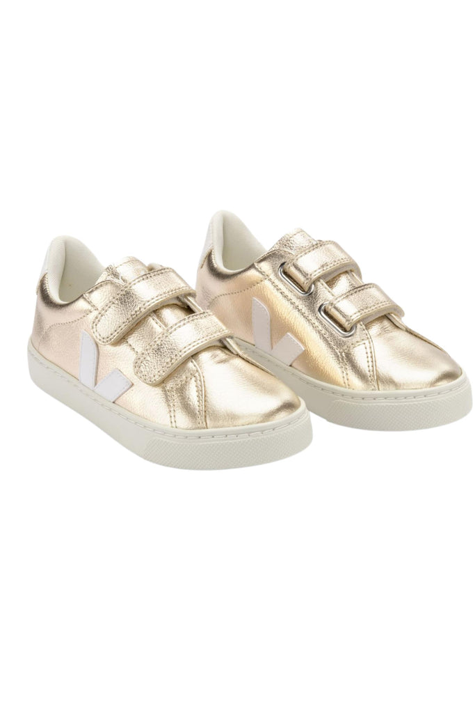 Veja - ESPLAR Leather Gold and White Sneaker