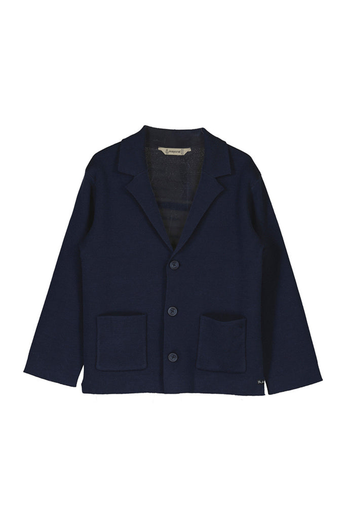 Navy Knitted Sport Jacket