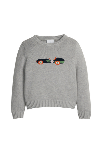 Little English - Vintage Race Car Intarsia Sweater