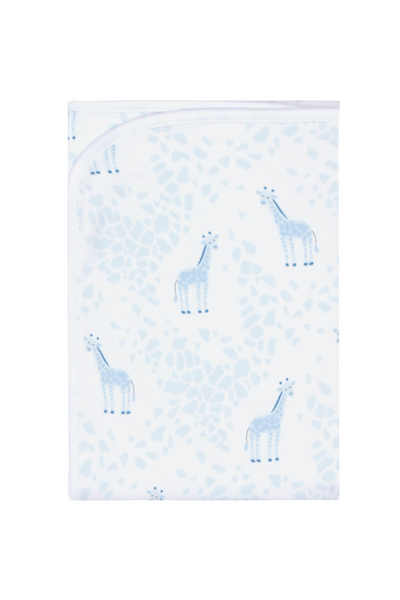 Nellapima - Blue Giraffe Print Blanket