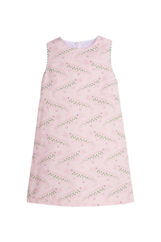 Little English - Pink Alligator Alley Classic Shift Dress