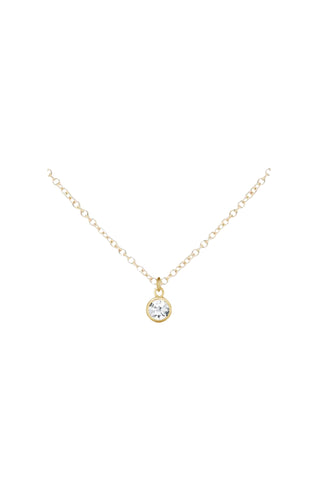 Gold Birthstone Necklace - April