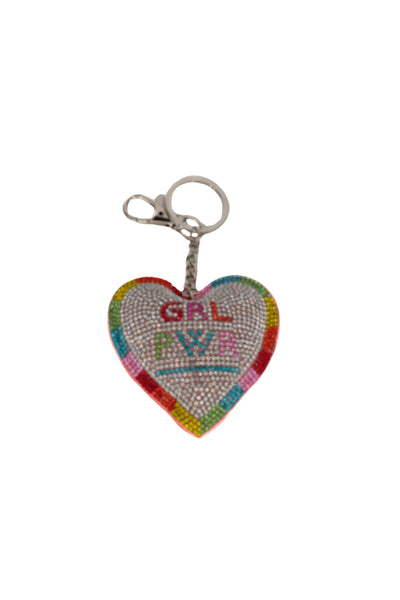 Bari Lynn - "GRL Power" Heart Keychain