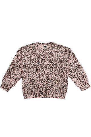 Petite Hailey - Stretch Play Sweatshirt Pink Leopard