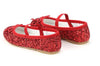Victoria Glitter Ballet Shoe - Glitter Red
