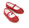 Victoria Glitter Ballet Shoe - Glitter Red
