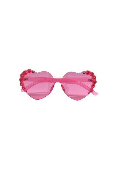 Bari Lynn - Flower Heart Sunglasses - Pink