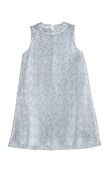 Swing Dress - Blue Crinkle Stars